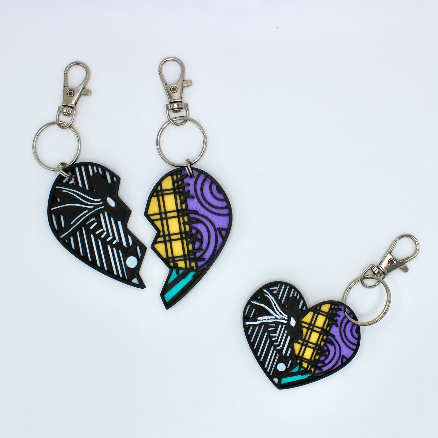 Pumpkin King and Queen keychain - 3D printed