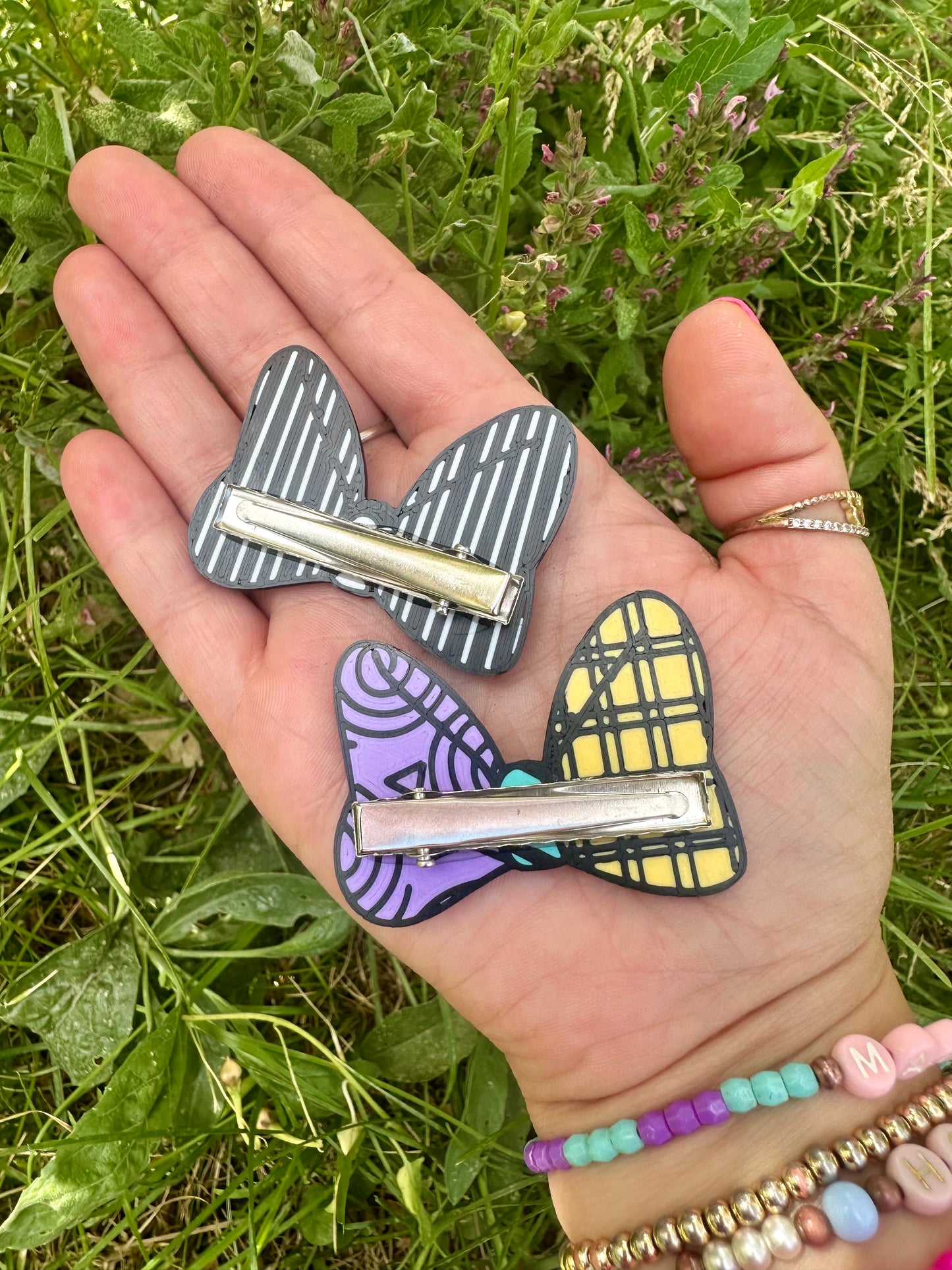 Simply Meant to Be hair clip - set of 2 barrettes - 3d printed