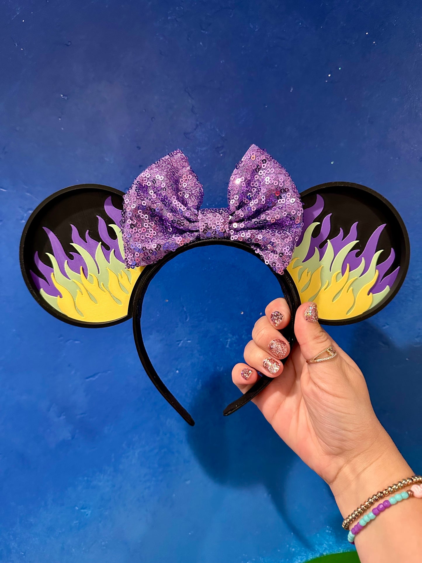 Dragon Fire Mouse Ears Headband - 3d printed