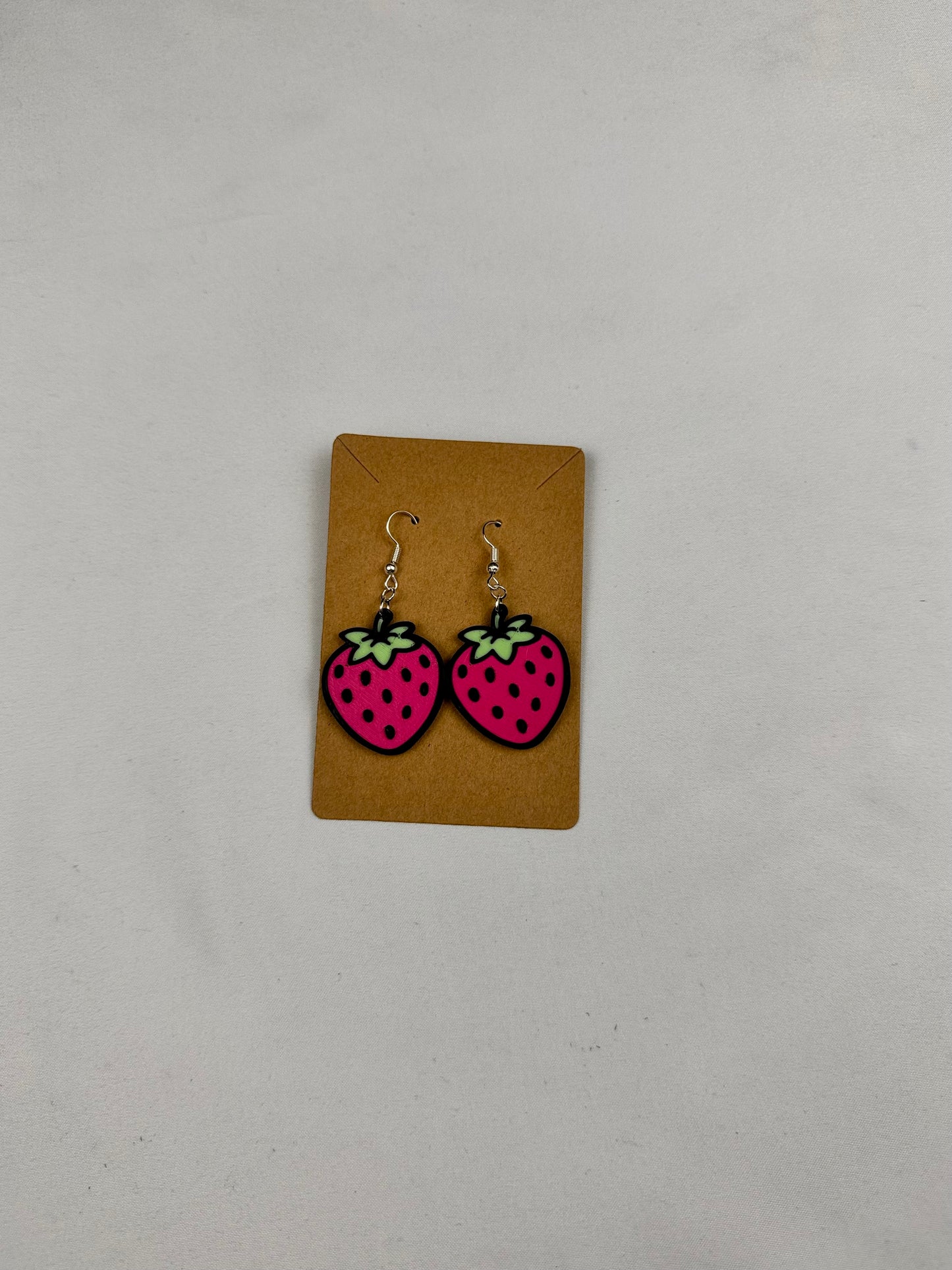 Strawberry Earrings - 3d printed