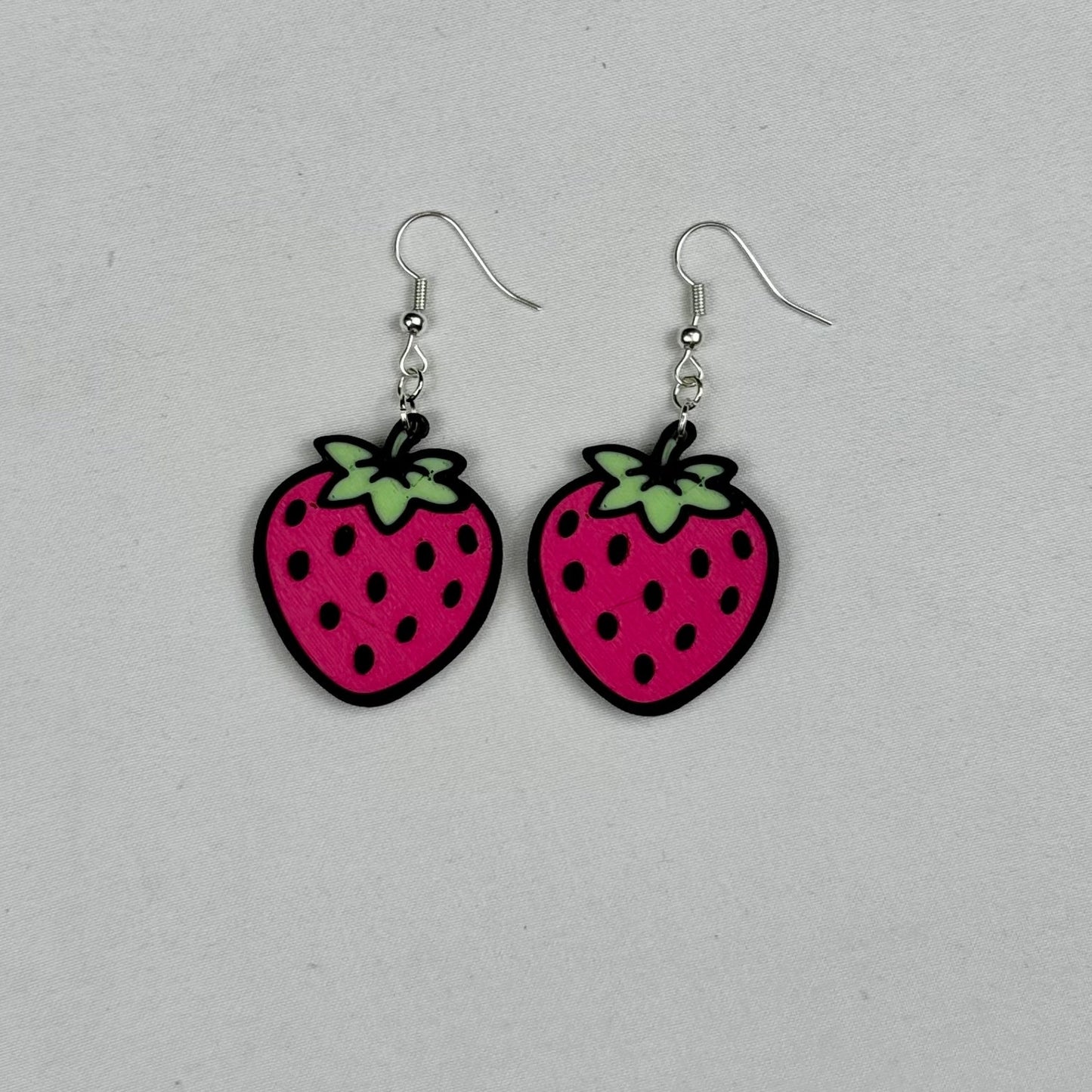 Strawberry Earrings - 3d printed