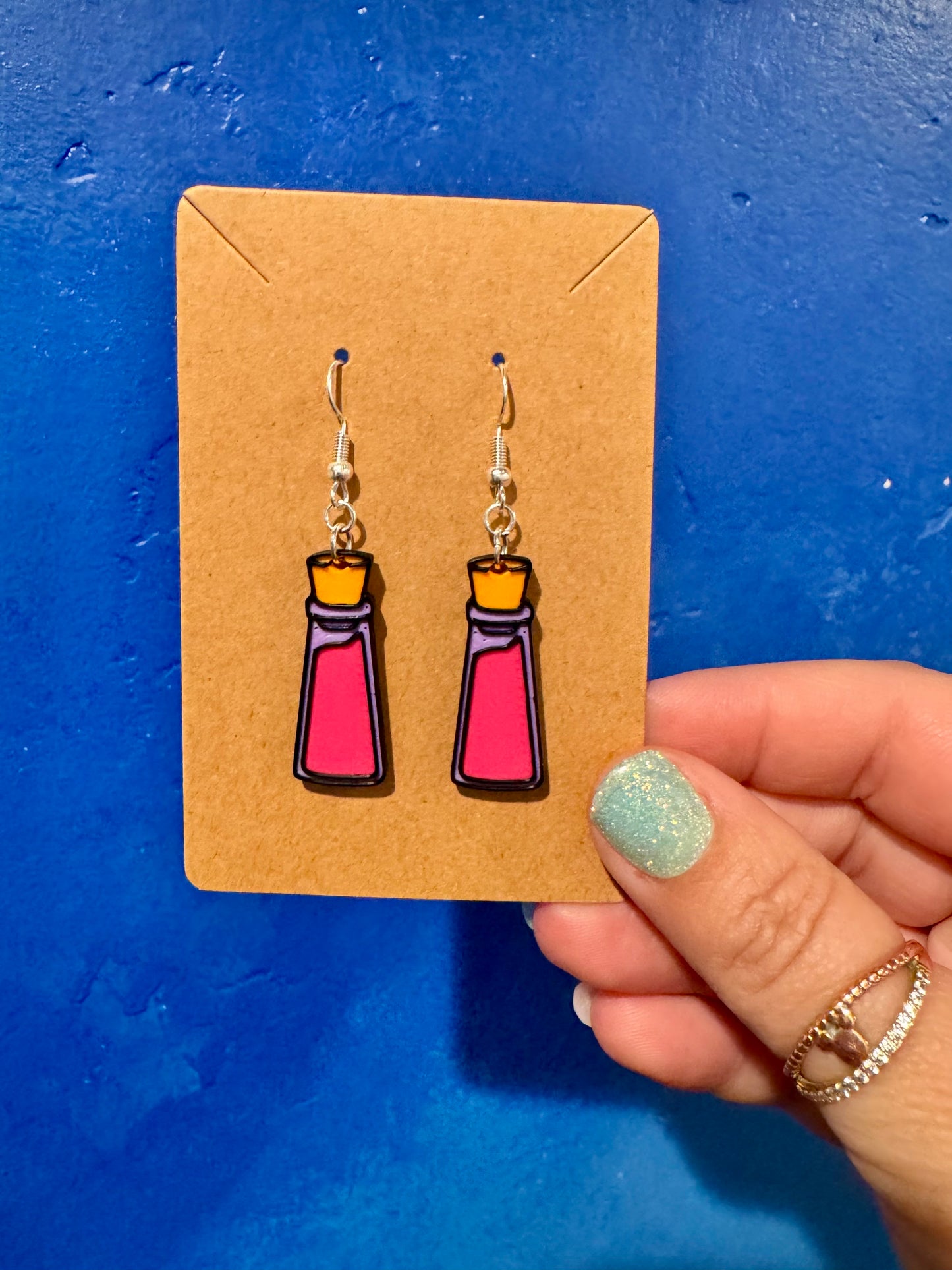 Pull The Lever earrings - 3d printed