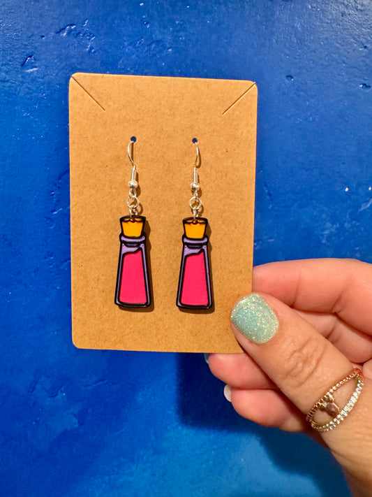 Pull The Lever earrings - 3d printed