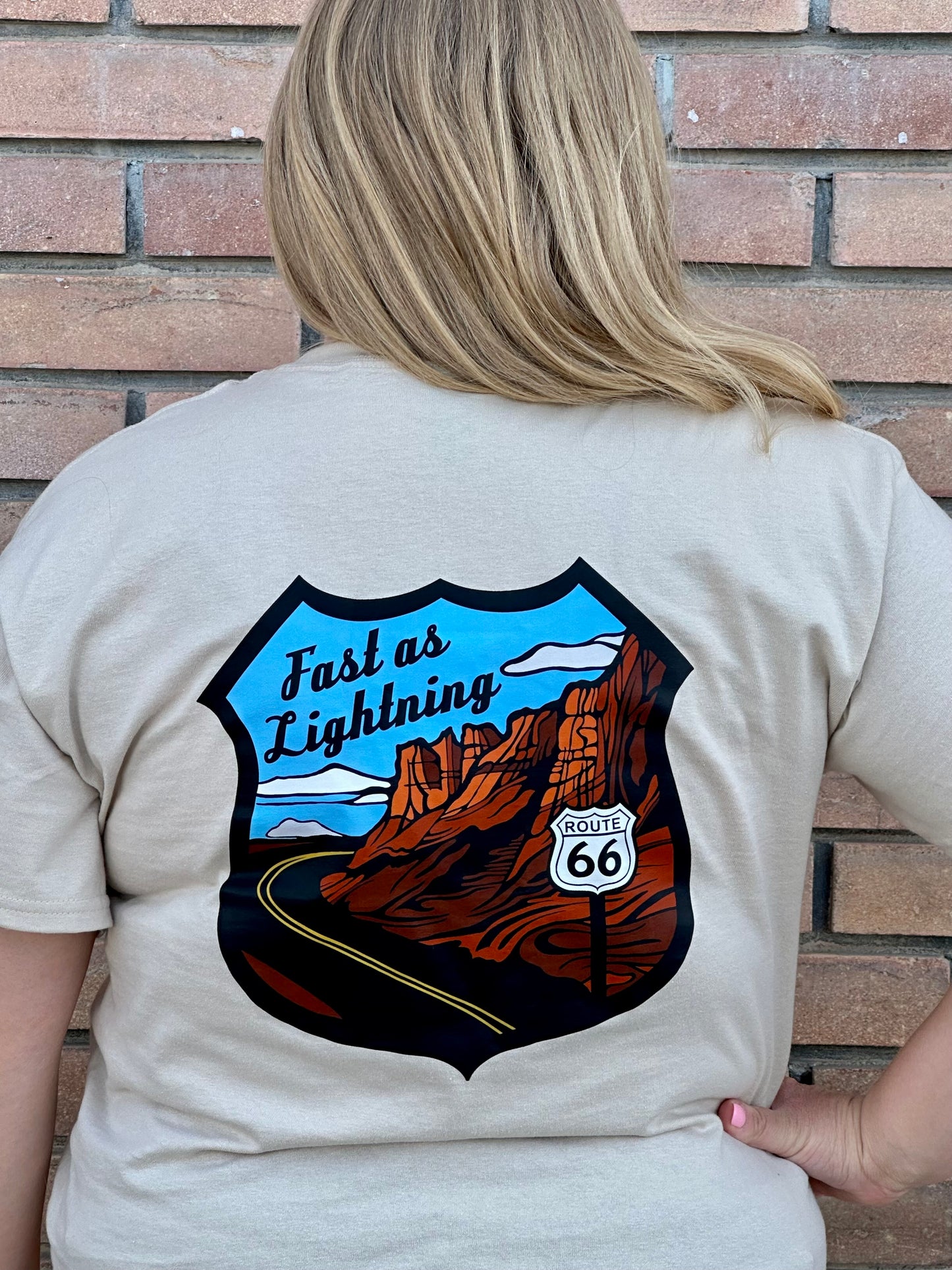 Route 66 Fast as Lightning T-shirt - multiple colors