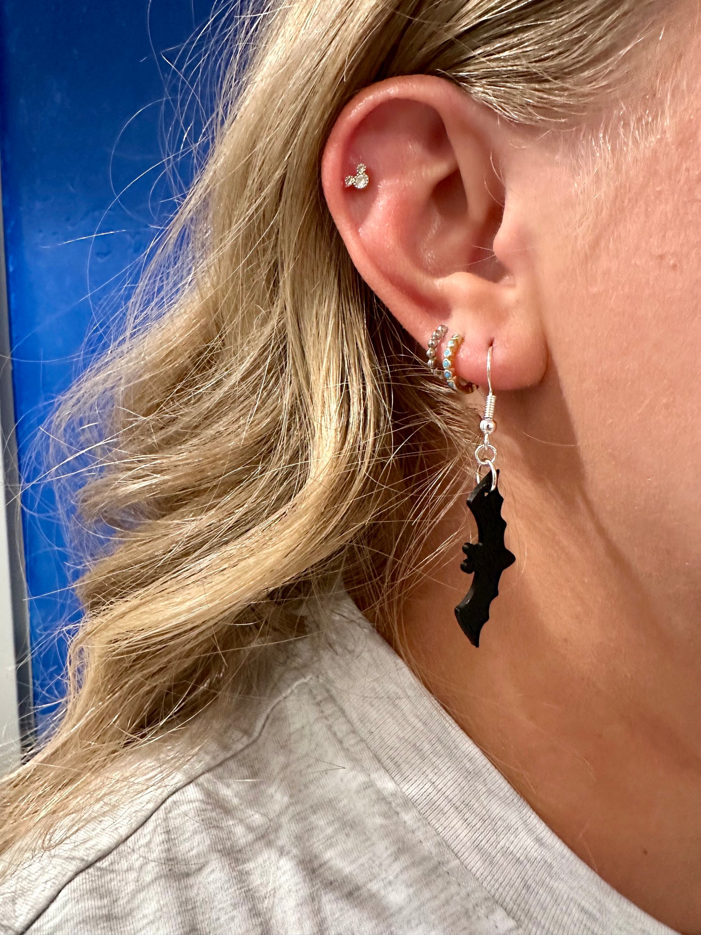 Halloween Bat Earrings - 3d printed