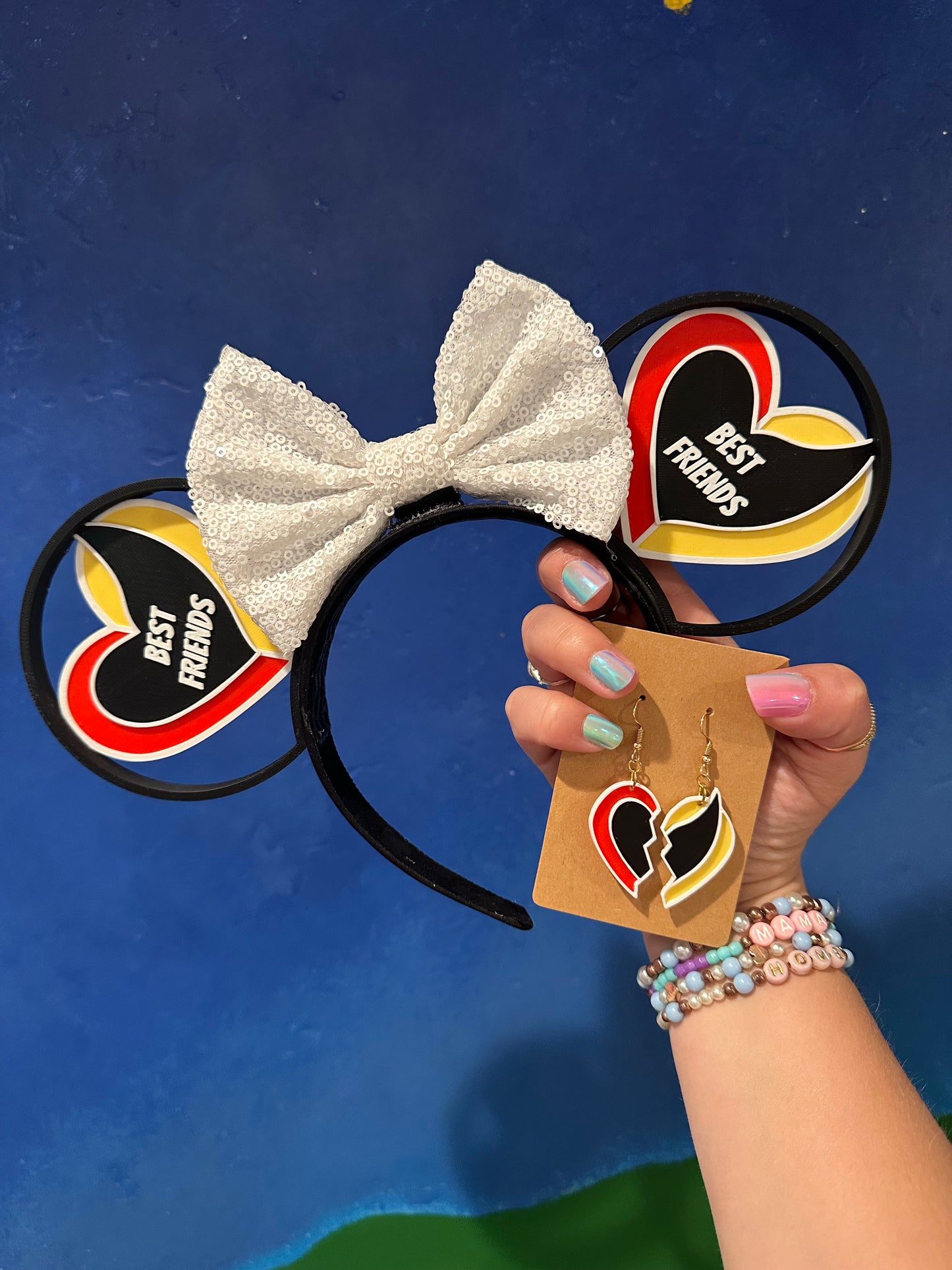 Best Friends Mouse Ears AND Earrings - 3D Printed