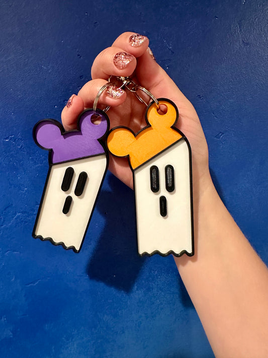 Happy Haunts Ghost Keychain - 3d printed - pick one - Halloween