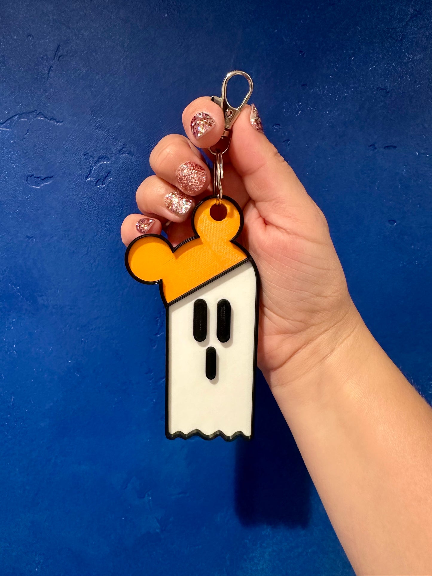 Happy Haunts Ghost Keychain - 3d printed - pick one - Halloween