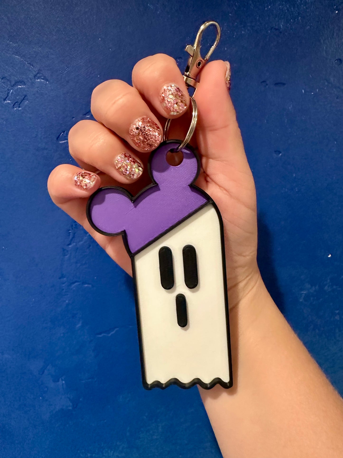 Happy Haunts Ghost Keychain - 3d printed - pick one - Halloween