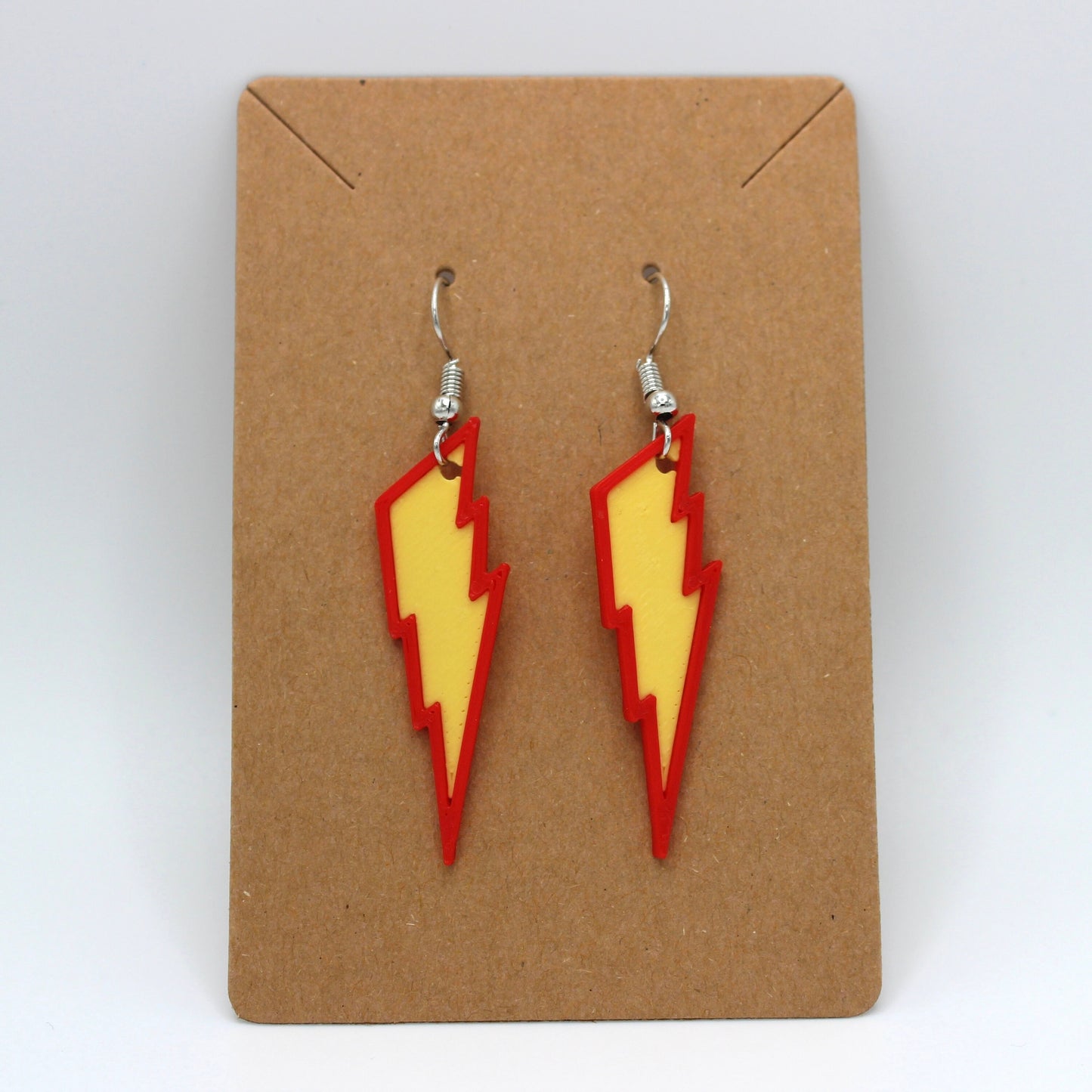 Lightning Bolt Earrings - 3D Printed