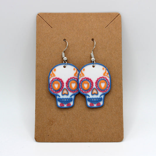 Day of the Dead Earrings - 3D printed - Seize the Moment