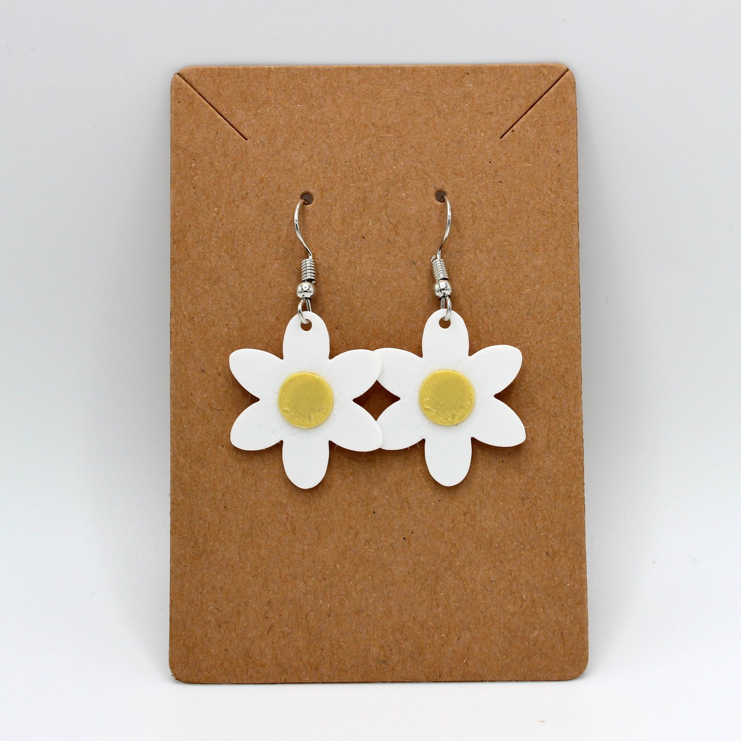 Daisy Flower Earrings - 3D printed - Available in many colors