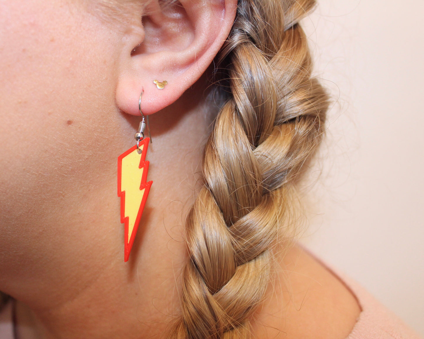 Lightning Bolt Earrings - 3D Printed