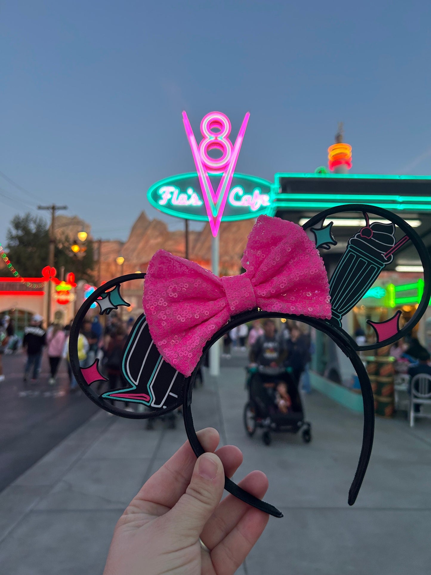 V8 Cafe Mouse Ears Headband - 3D printed