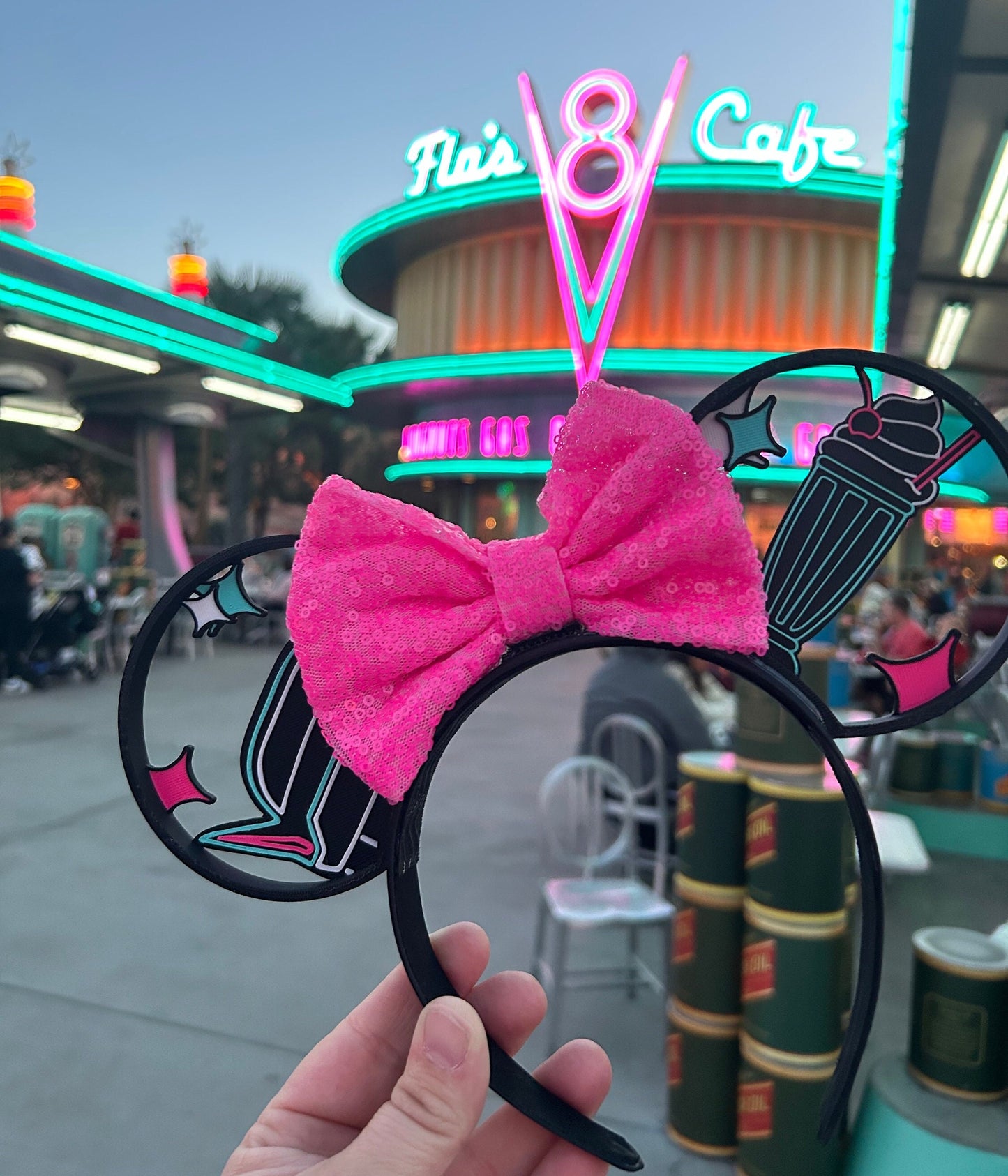 V8 Cafe Mouse Ears Headband - 3D printed