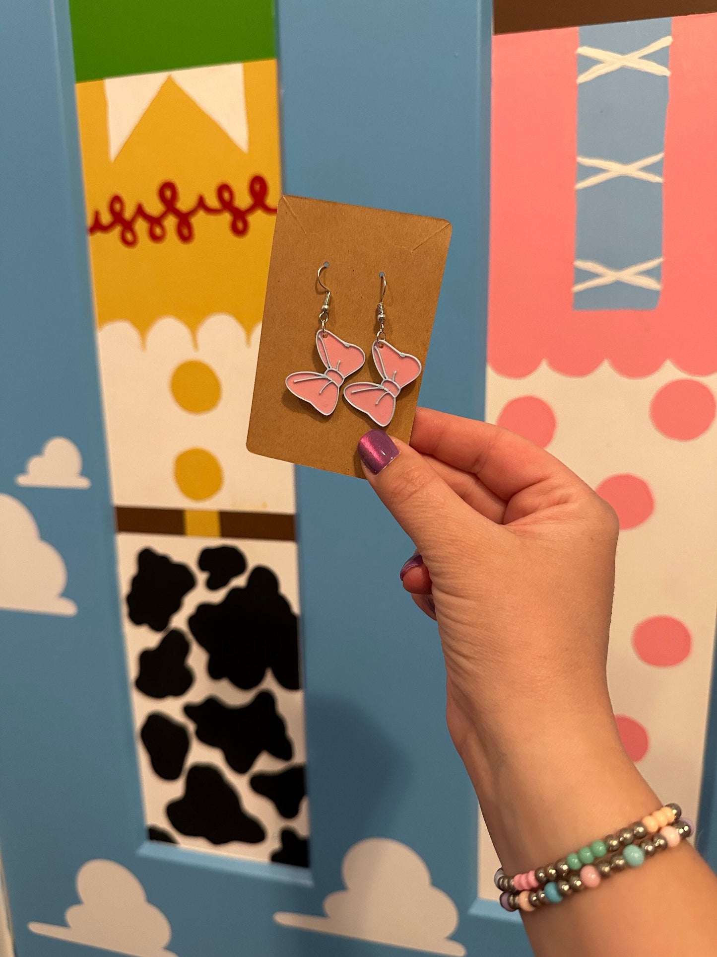 Little Bo Peep Earrings - 3D printed