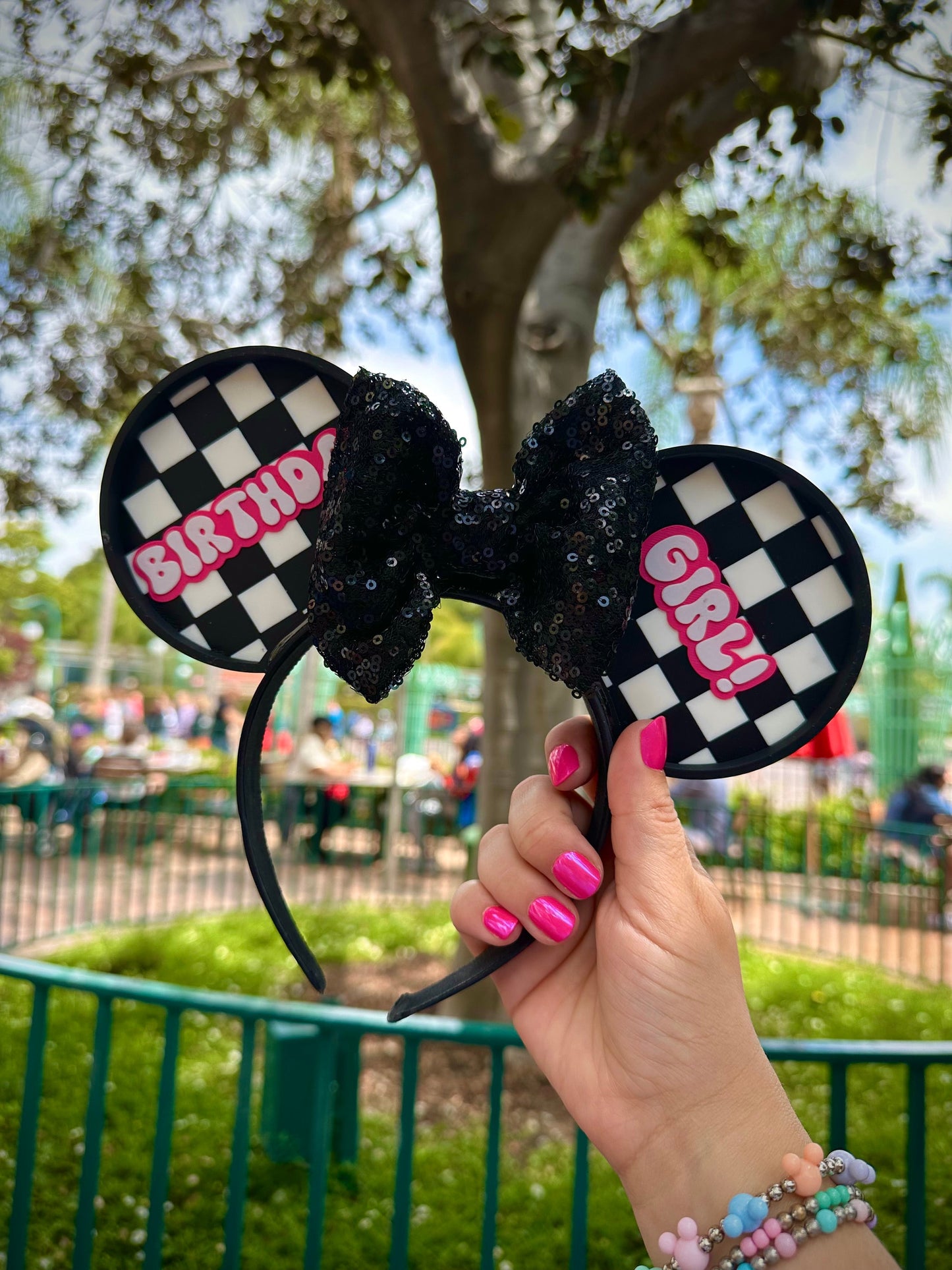 Birthday Mouse Ears - 3D printed, customizable - pin your age to the bow