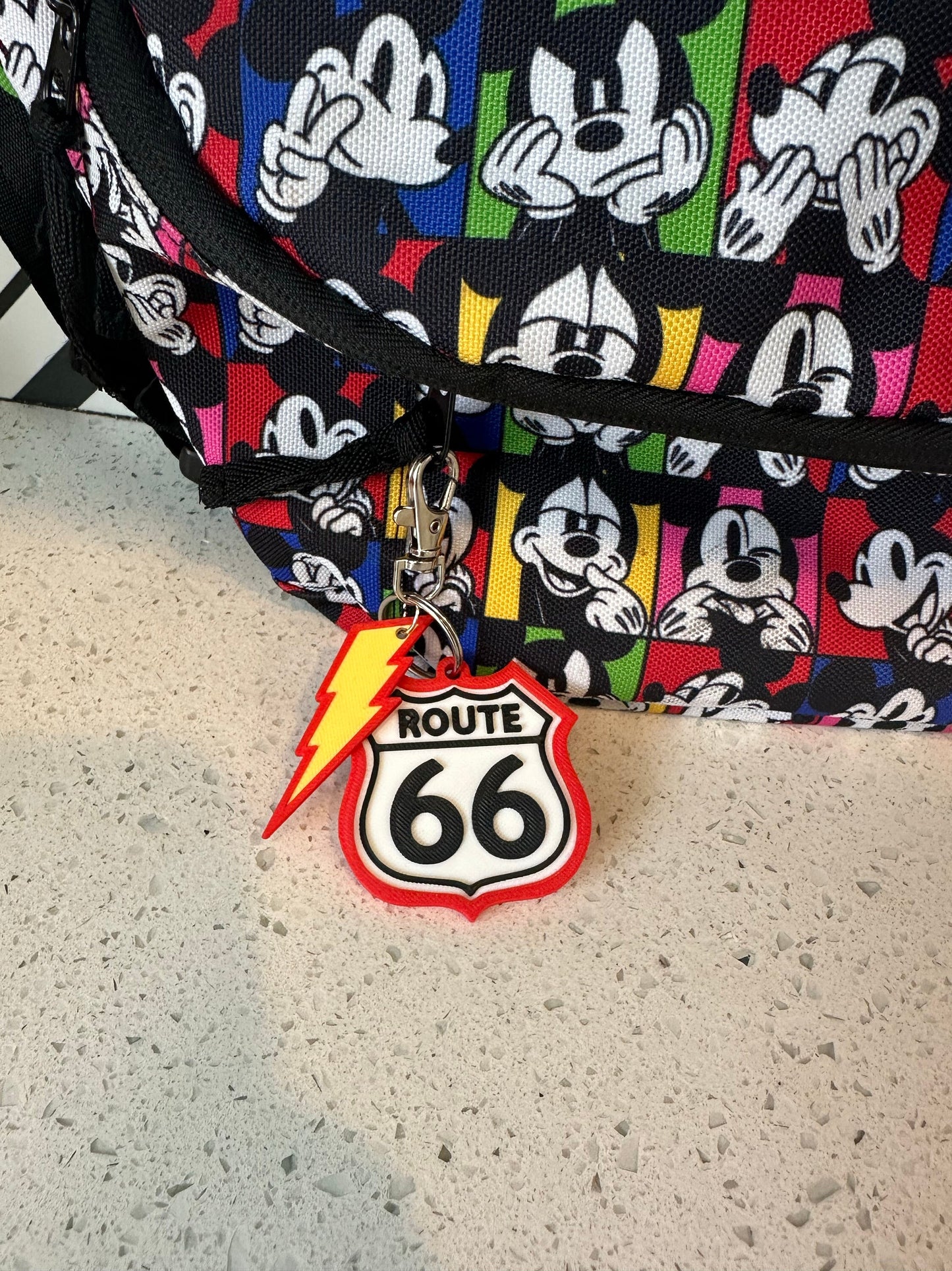 Route 66 Keychain - 3D printed