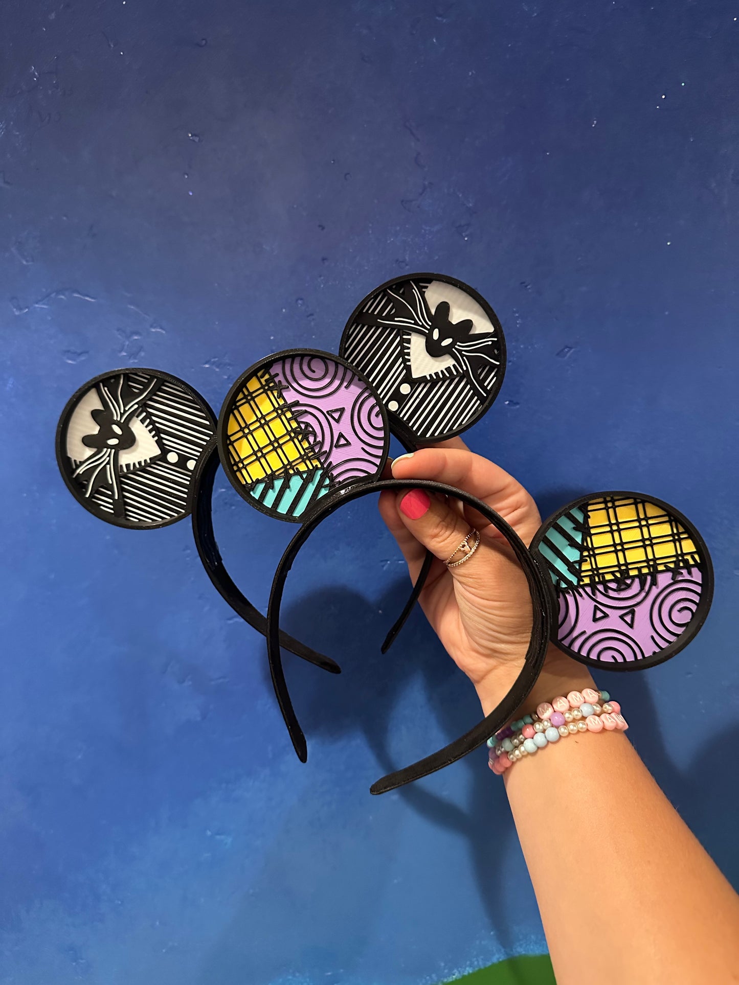 KID Patchwork Princess Mouse Ears Headband - 3d printed