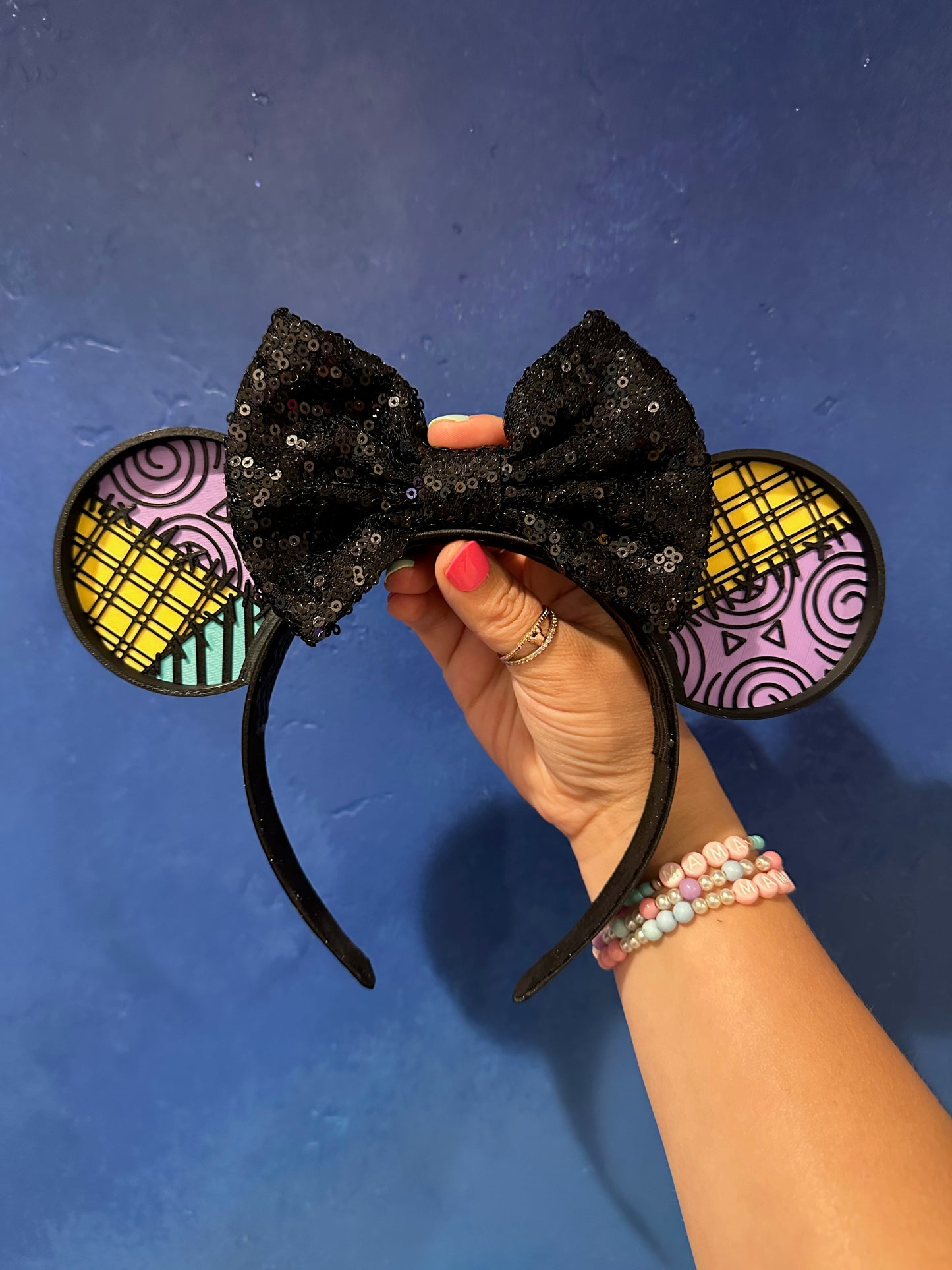 KID Patchwork Princess Mouse Ears Headband - 3d printed