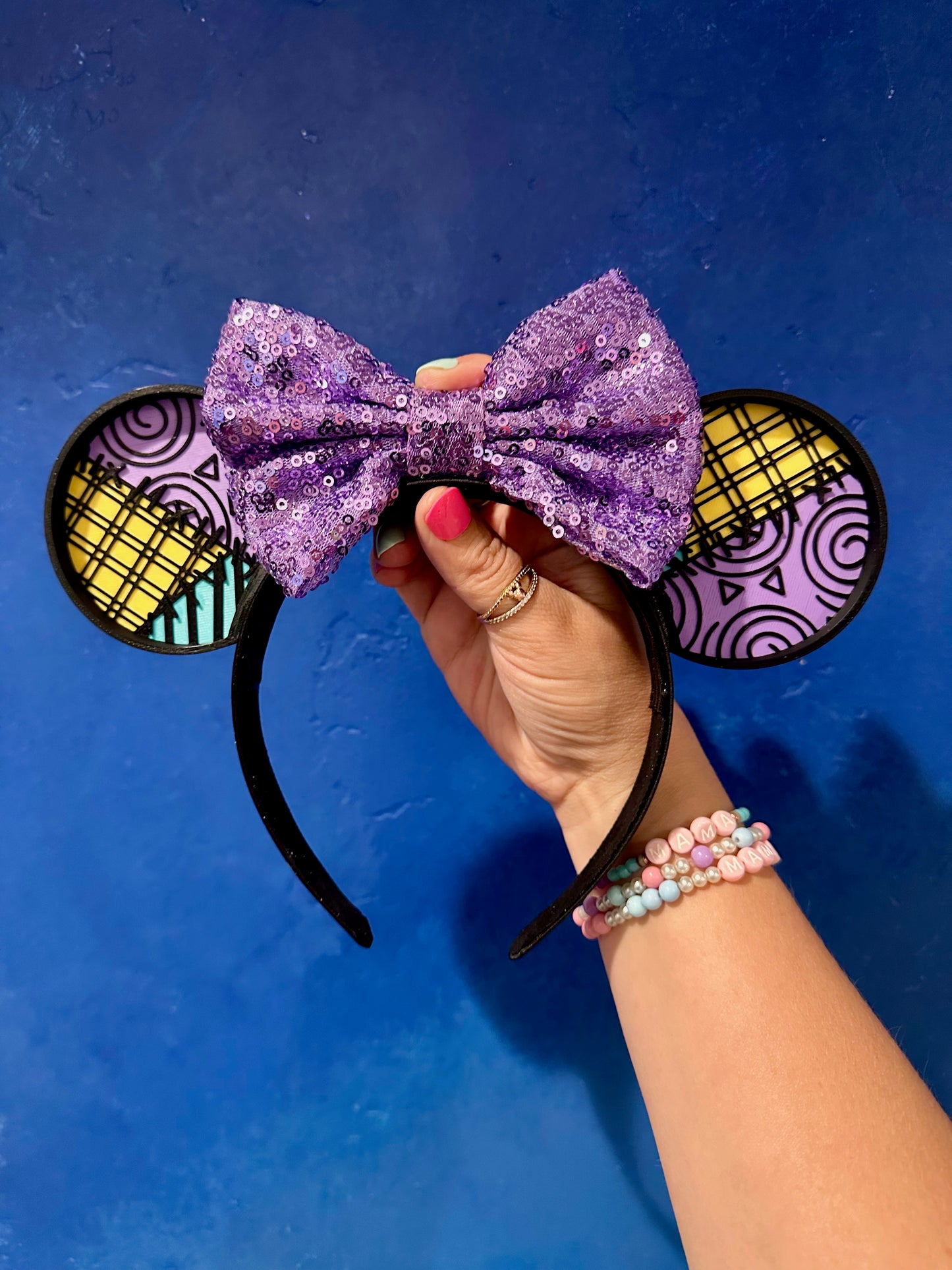 KID Patchwork Princess Mouse Ears Headband - 3d printed