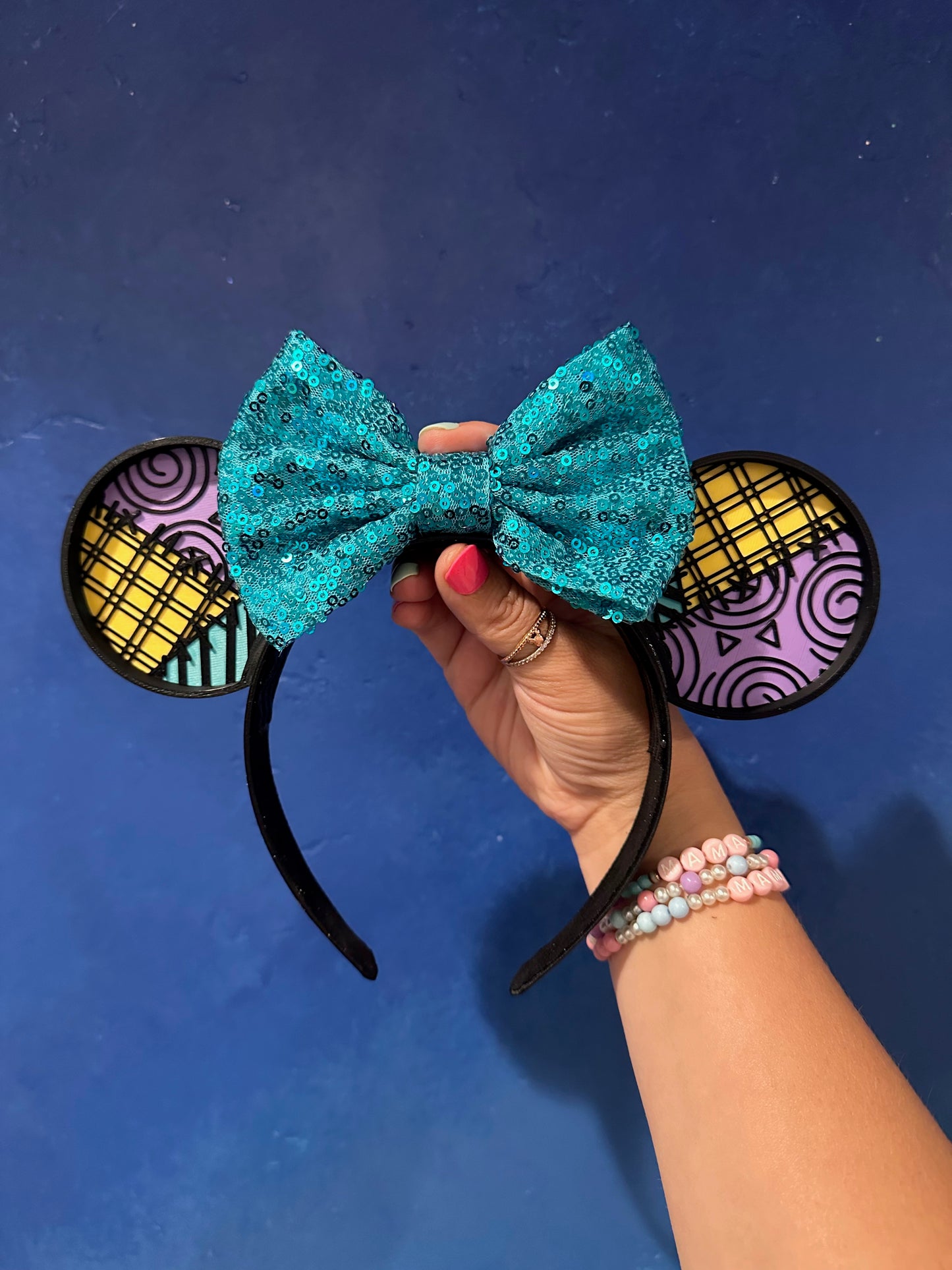 KID Patchwork Princess Mouse Ears Headband - 3d printed