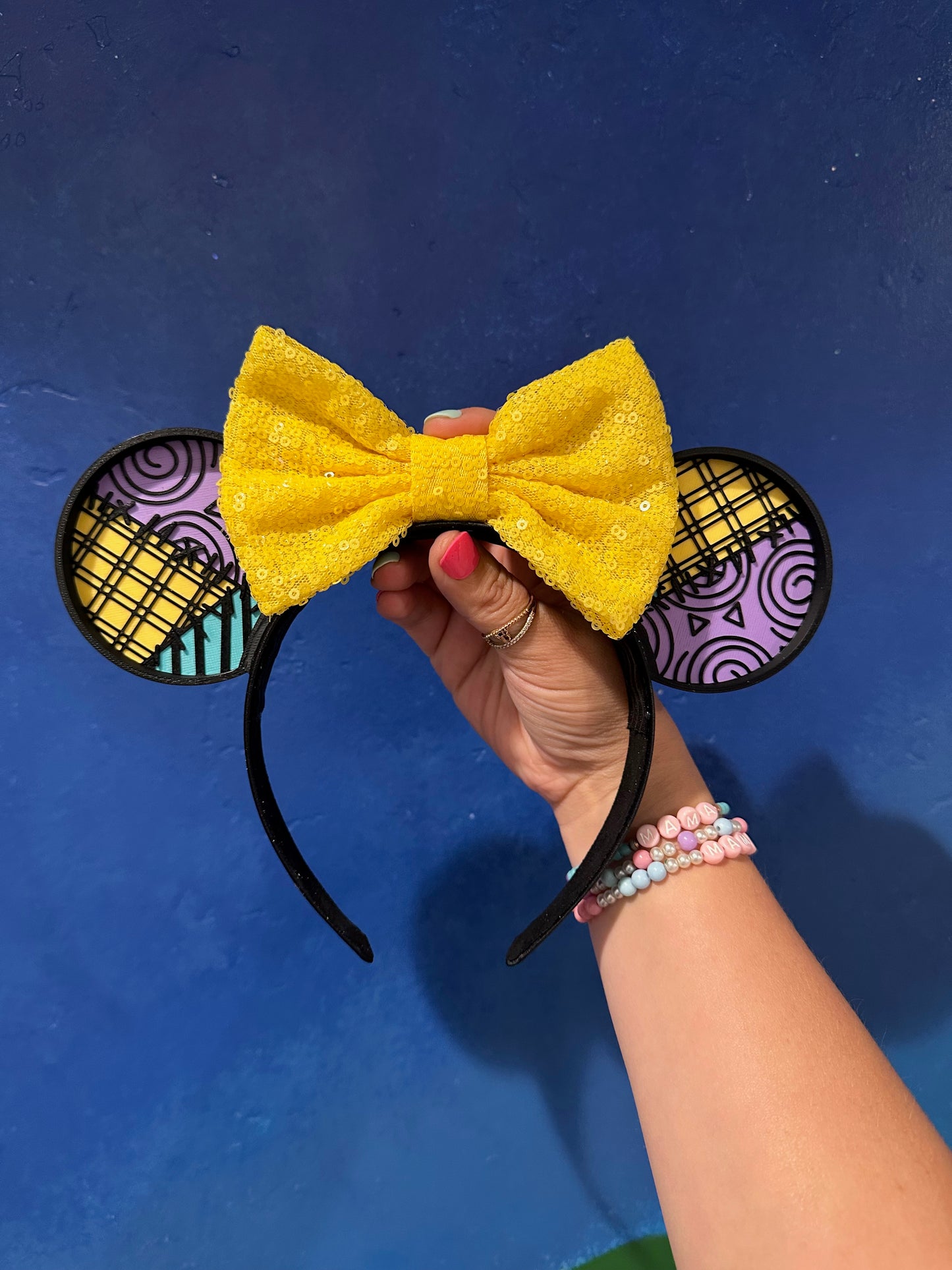 KID Patchwork Princess Mouse Ears Headband - 3d printed