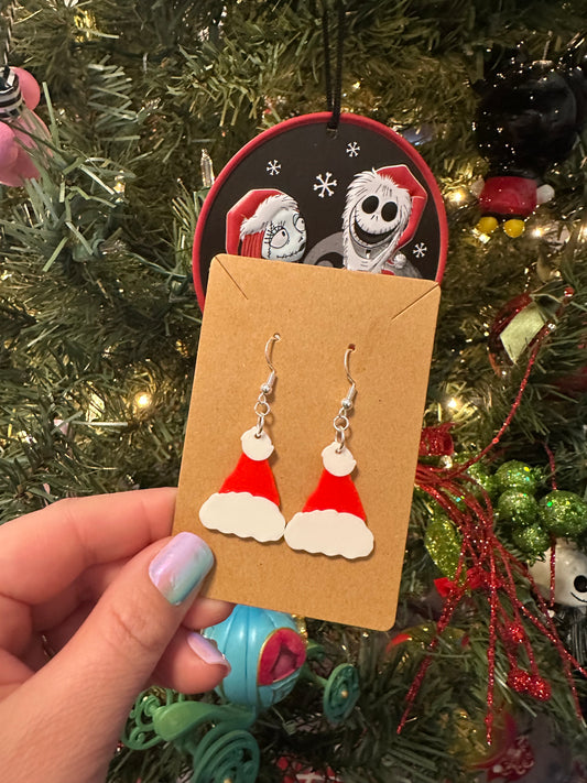 Santa Hat Earrings - 3D printed